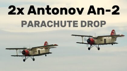 2x Antonov An-2 PARACHUTE DROP | 4K | 14th HISTORICAL