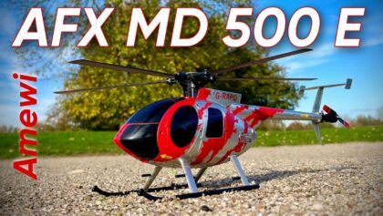 Amewi AFX-MD500E | Hughes 5000E RC Scale-Einsteigerhelikopter mit 5-Blattkopf