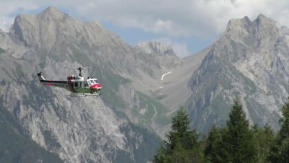 BEST MOUNTAIN RC SCALE HELICOPTER SCENERY ARLBERG AUSTRIA FIRE FIGHTER