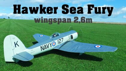 Hawker Sea Fury | giant scale RC plane | 4K