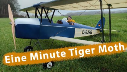 RC Modell Tiger Moth, 1400 mm – Abendflug im Winter