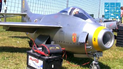 SAAB J 29F TUNNAN RC TURBINE JET FLIGHT BURKHARD DOTZAUER