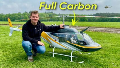 Stunning XXL RC Bell 206 Jet-Ranger full carbon from Heiko