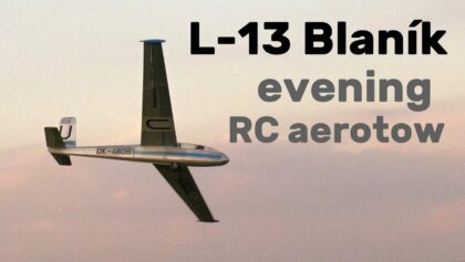 Zlin Z-137T + L-13 Blanik | EVENING RC glider aerotow