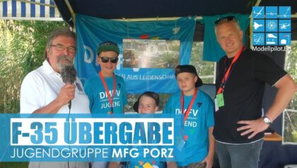 F-35 ÜBERGABE JUGENDGRUPPE MFG PORZ HELMUT HOCHSCHERF JUGENDWART STEPHAN WEIDNER