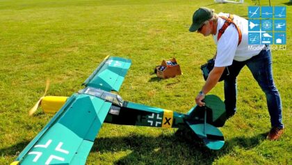 FIESELER STORCH BLACK HORSE FLIGHT RC MODEL REPAIRED & REBUUILT