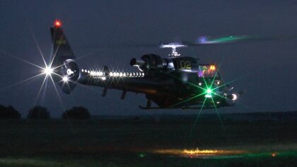 GIANT RC “BLUE THUNDER” NIGHT FLIGHT WITH SHOOTING