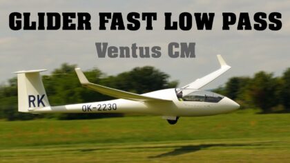 GLIDER FAST LOW PASS | Zlin Z-143L + glider Ventus
