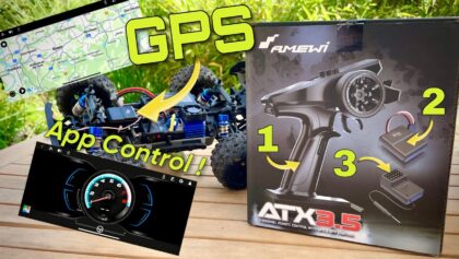 GPS für RC Fahrzeuge, Amewi ATX 3.5 günstiges GPS-Fernsteuerungs-System mit