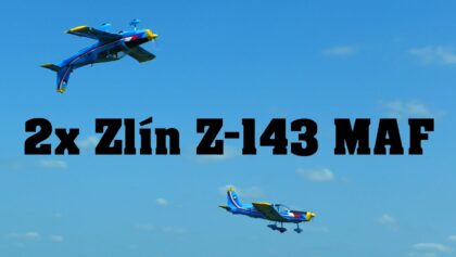 Group flying 2x giant Zlin Z-143 | scale RC airplanes