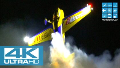 HUGE RC EXTRA 330SC NIGHT FLIGHT SHOW GERNOT BRUCKMANN AEROBATIC