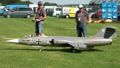 LOCKHEED F-104G STARFIGHTER RC TURBINE JET AEROBATIC FLIGHT ARND BALZEREIT