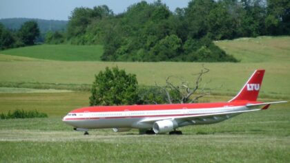 LTU during Takeoff Engine failure RC Airliner A-330-300
