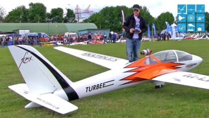 MDM 1 FOX “TURBEE” RC TURBINE GLIDER AEROBATIC FLIGHT LUKAS