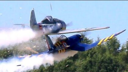 Midair Collision Austrian WW2 Fighters