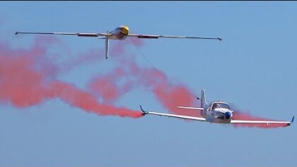 OUTSTANDING AEROBATIC TOWING OF AN RC GLIDER