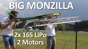 RC HIGH SPEED “BIG MONZILLA” TWIN MOTOR 2x16S BATTERIES FLIES