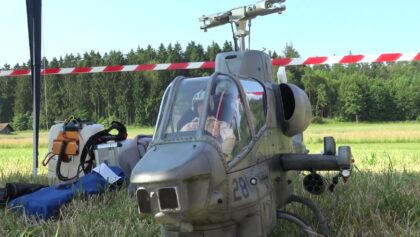 RC Scale Helicopter behind the Scene close Up in detail