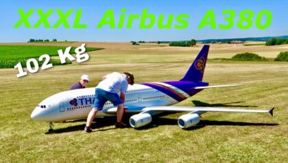 STUNNING and GIANT 102 Kg RC Turbine Airbus A380-800 |