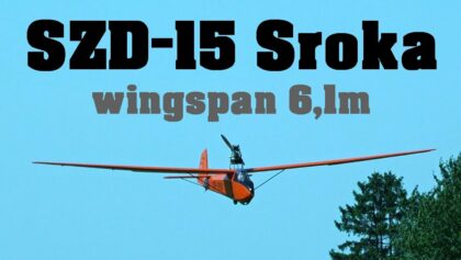 SZD-15 Sroka | 6,1m giant scale RC glider | 4K
