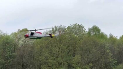 Schulungsheli Bell 205 in Aktion