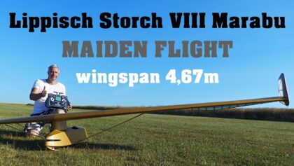 Storch VIII Marabu | MAIDEN FLIGHT | giant scale RC