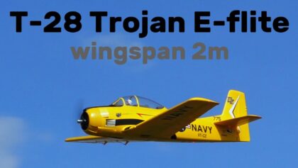 T-28 Trojan E-flite | 2m scale RC airplane | 4K