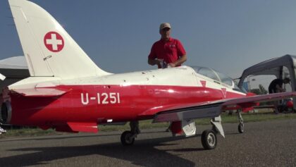 The luckiest Swiss RC Pilot BEA Hawk comes close to