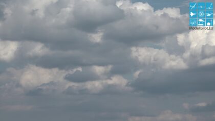 Thermische Entwicklung bei Cumuluswolken im Übergang zu Stratocumulus im Zeitraffer.
