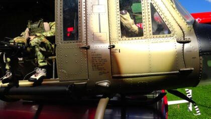 UH-1 Huey Army Bell RC Scale Model Helicopter fantastic Background