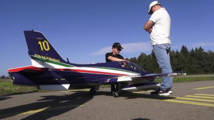 Unbelievable flown fine Aermacci MB-339 RC Turbine Scale Model Jet