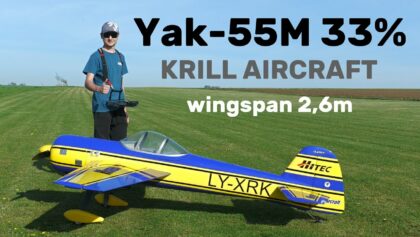 Yak-55M 33% KRILL | 2,6m RC aerobatic airplane | 4K