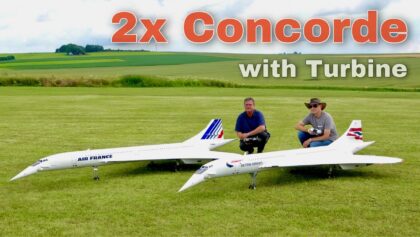 2x RC Model Concorde! Airliner Flight Demonstration