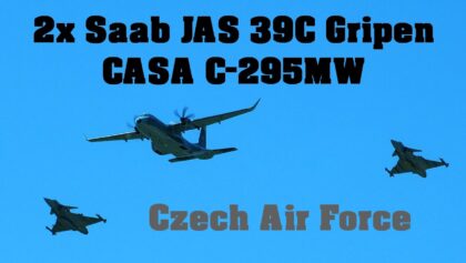 2x Saab JAS 39C Gripen + CASA C-295MW Czech Air