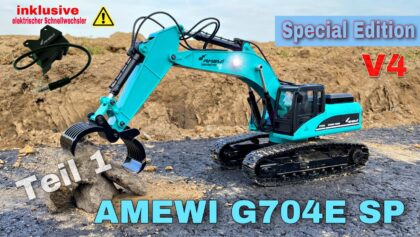 Amewi Vollmetall Bagger G704E SE Petrol | SPECIAL EDITION |