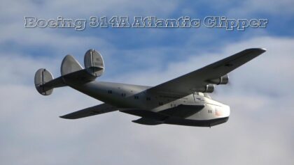Boeing 314 “Atlantic Clipper” sea flight at Sihlsee Switzerland