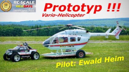 Brandneuer Prototyp einer Vario EC-145 Maßstab 1:4 mit Start und