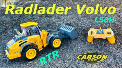 Carson ferngesteuerter Radlader Volvo L50H RTR mit Sound | Baufahrzeug