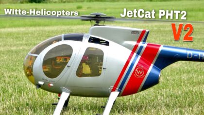 Die kleine Witte Hughes 500 D mit brandneuer JetCat PHT2