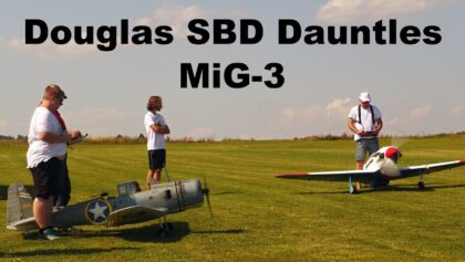 Douglas SBD Dauntless + MiG-3 | giant scale RC airplanes