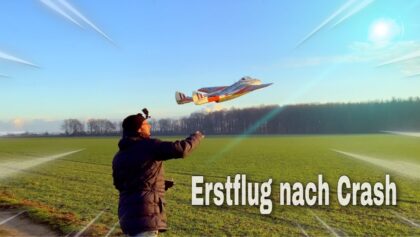 ERSTFLUG NACH CRASH UND REPARATUR MEINER HOBBYKING VENOM / VAMPIRE