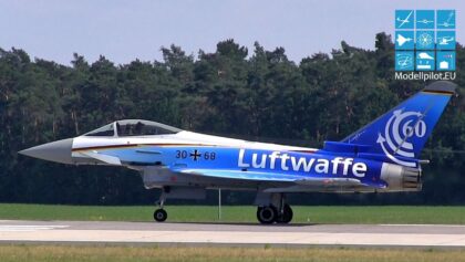 EUROFIGHTER TYPHOON GERMAN LUFTWAFFE PERFORMANCE DEMONSTRATION FLIGHT ILA BERLIN AIR