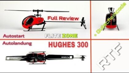Einsteigerhelikopter FLITEZONE Scale RC HUGHES 300 RTF mit Autostart -/