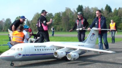 Eurowings BAe 146-300/Avro 100 RC Scale Turbine Model Airplane