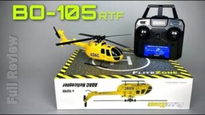 FLITEZONE Scale RC BO-105 Elektro ADAC Hubschrauber RTF mit Autostart-/