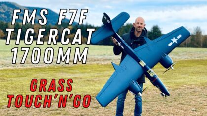 FMS F7F Tigercat 1700mm – TOUCH’N’GO ON GRASS (English/Français) 4K