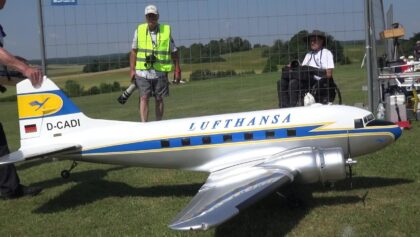 GIANT RC MODEL AIRCRAFT DOUGLAS DC-3 LUFTHANSA SCALE 1960 D-CADE