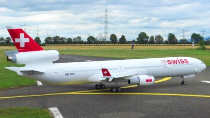 GIGANTIC RC SWISS MD-11 SCALE TURBINE MODEL AIRLINER
