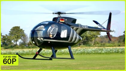 GIGANTIC XXXL HUGHES 500 SCALE MODEL ELECTRIC HELICOPTER FLIGHT DEMONSTRATION