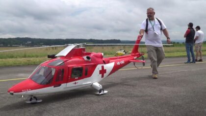 Giant AW109K2 Agusta Westland RC Scale Rega Turbine Model Helicopter